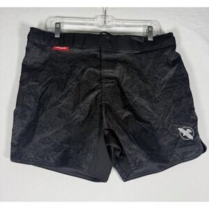Hayabusa MMA Fight Shorts Men's XL Black Grappling Training UFC Kickboxing